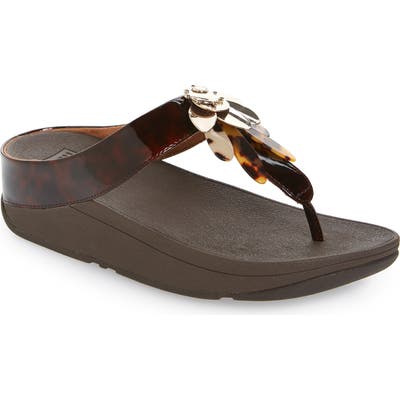 Fitflop Conga Dragonfly Flip Flop(Women), Brown (Nordstrom Exclusive)