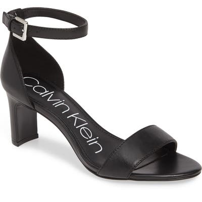 Calvin Klein Carrie Ankle Strap Sandal, Black