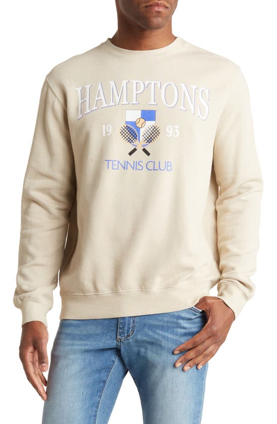 Shop Philcos Hamptons Tennis Club Long Sleeve Sweatshirt In Sand Wash