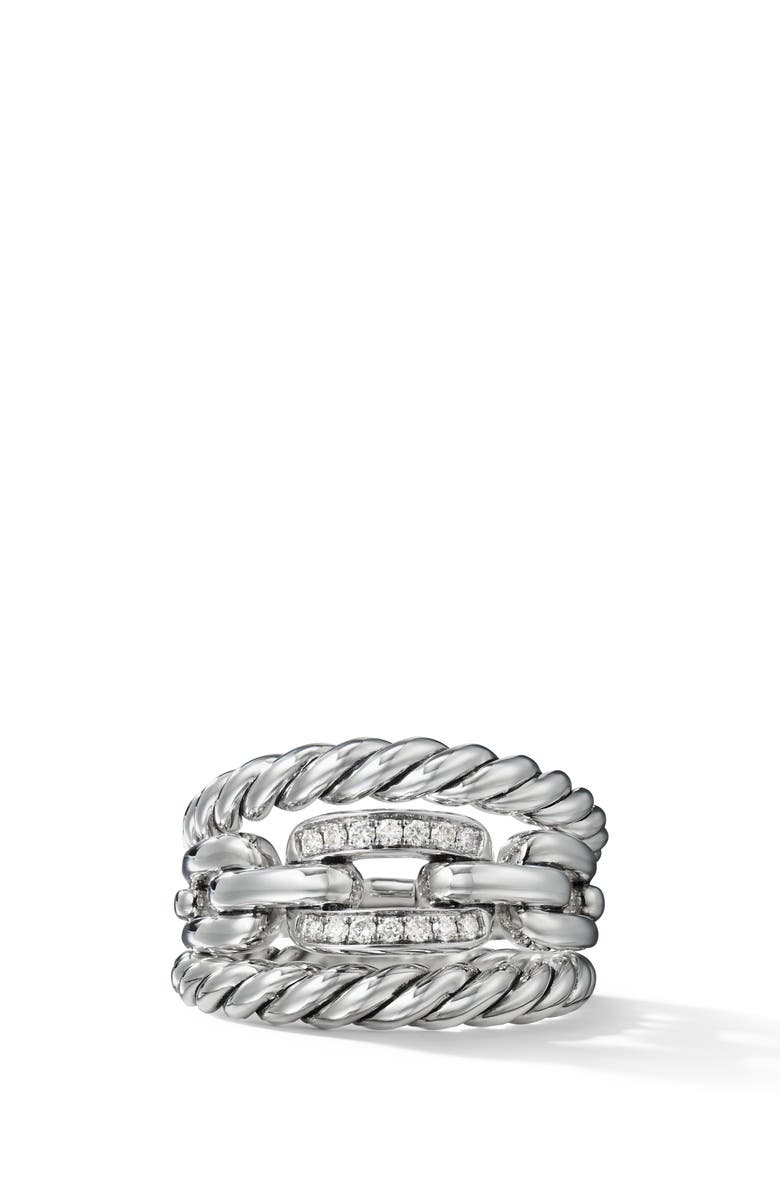 David Yurman Wellesley Link 3-Row Ring with Diamonds | Nordstrom