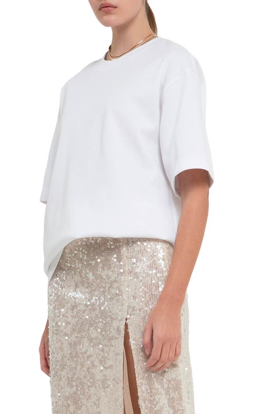 Grey Lab Boxy Cotton Blend T-shirt In White