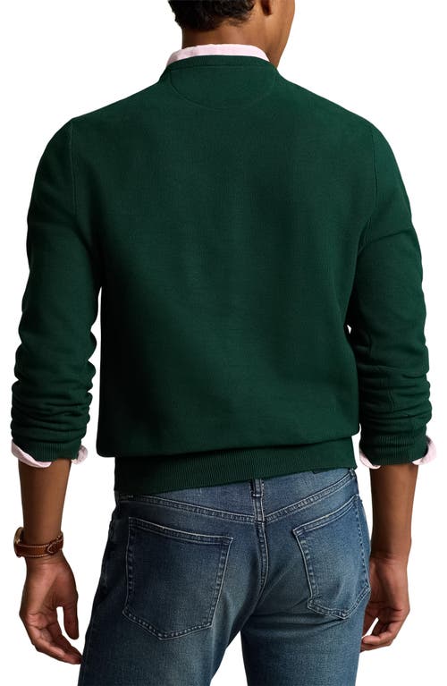 Shop Polo Ralph Lauren Cotton Crewneck Sweater In Moss Agate