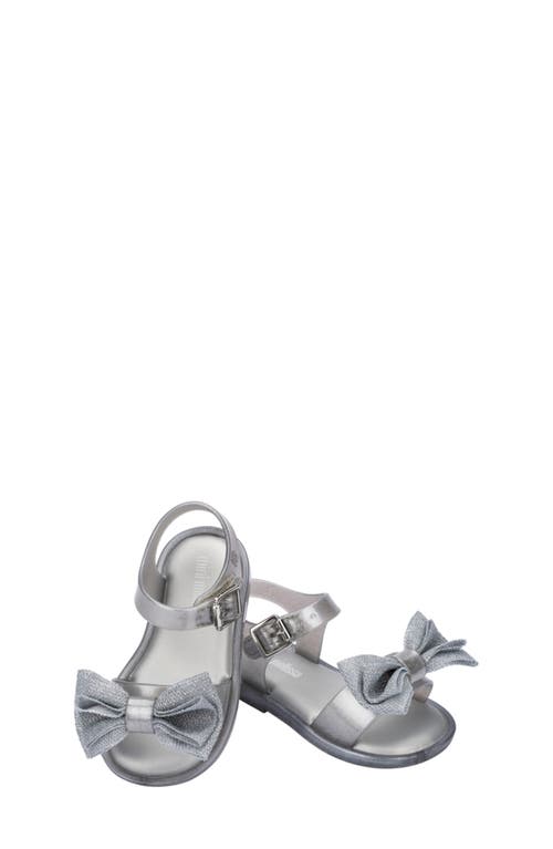 Shop Mini Melissa Kids' Mar Sweet Ankle Strap Sandal In Pearly Silver