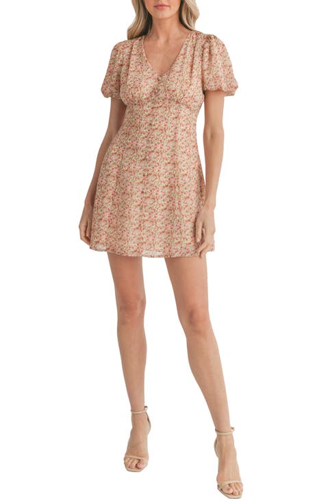 Magnolia Boutique Rustic Ditsy Floral Print Mini Dress