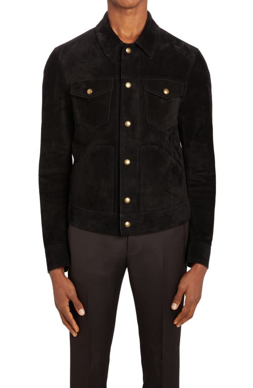 TOM FORD Suede Western Jacket Black at Nordstrom, Us