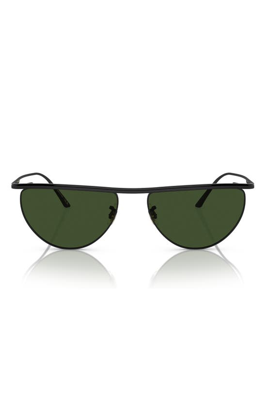 Shop Oliver Peoples X Khaite 1984c 56mm Irregular Sunglasses In Black Green