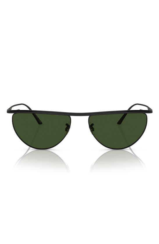 Oliver Peoples X Khaite 1984c 56mm Irregular Sunglasses In Black Green