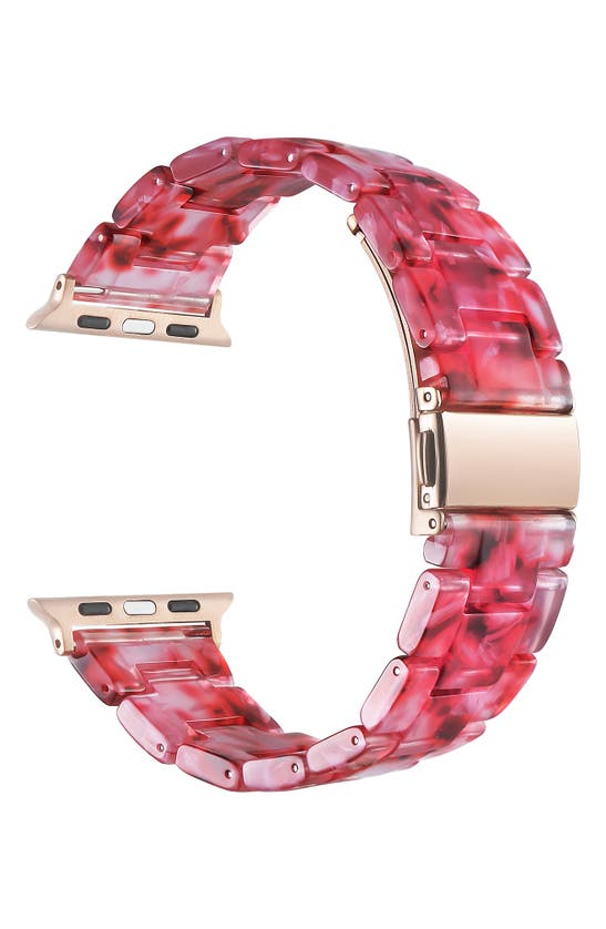 The Posh Tech Claire Resin 20mm Apple Watch® Bracelet Watchband In Red Multicolor