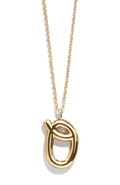 Bubble Initial Necklace in Gold O