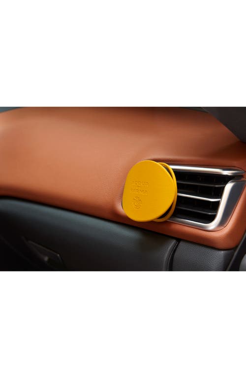 Acqua Di Parma Yellow Leather Car Diffuser Case In Yellow Leather