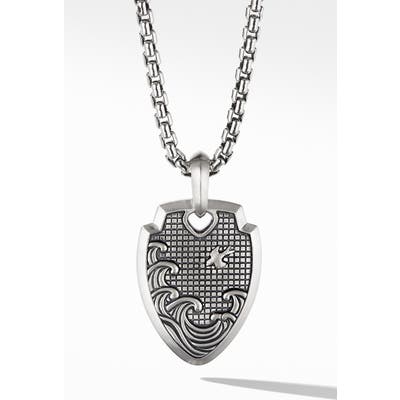 David Yurman Waves Shield Pendant
