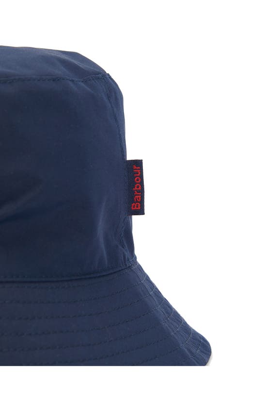 Shop Barbour Hutton Reversible Bucket Hat In Navy/ Classic