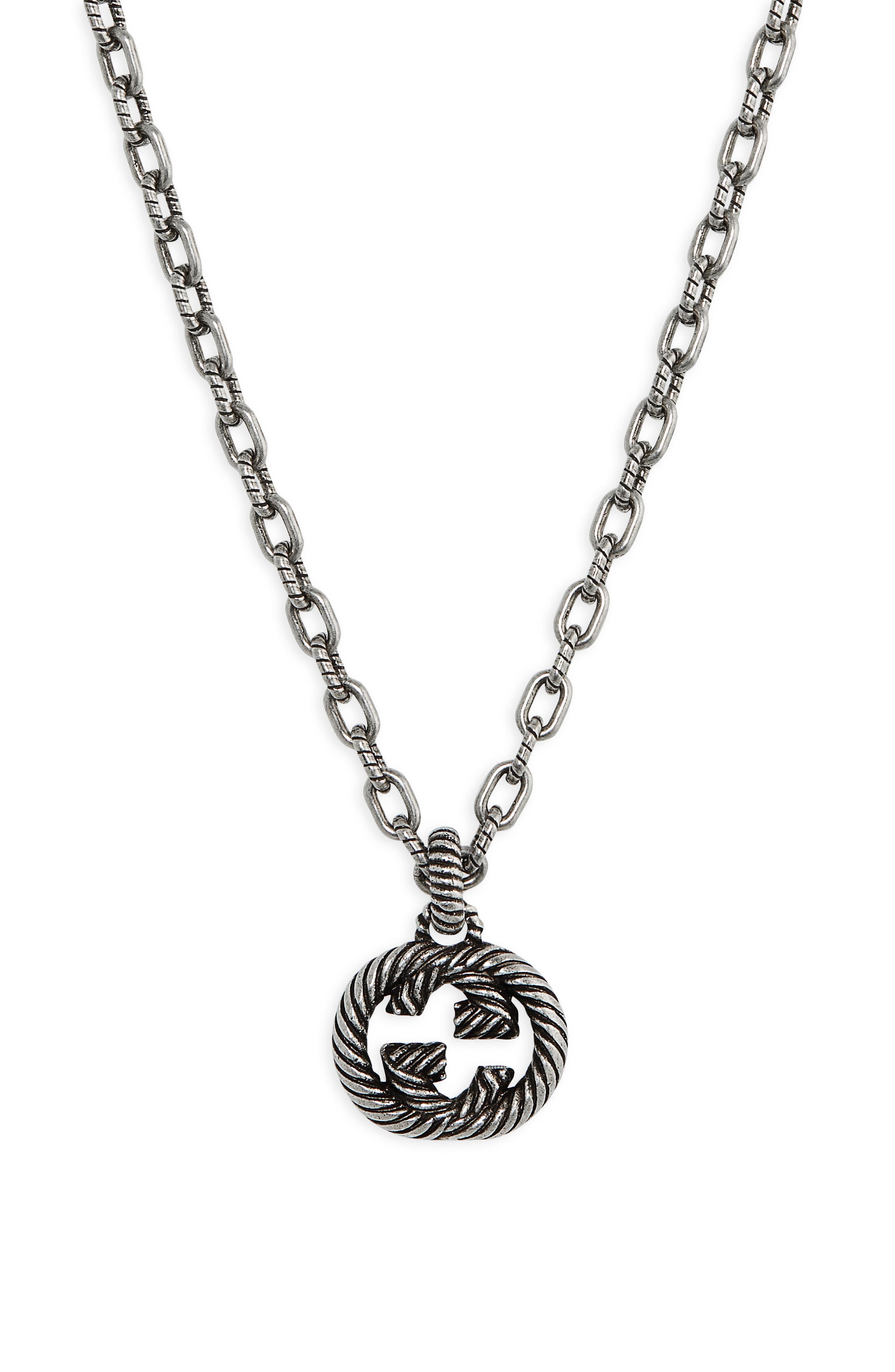 interlocking g pendant necklace