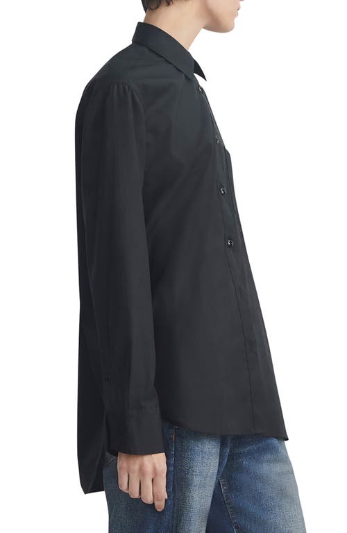Rag & Bone Icons Maxine Cotton Poplin Button-up Shirt In Black