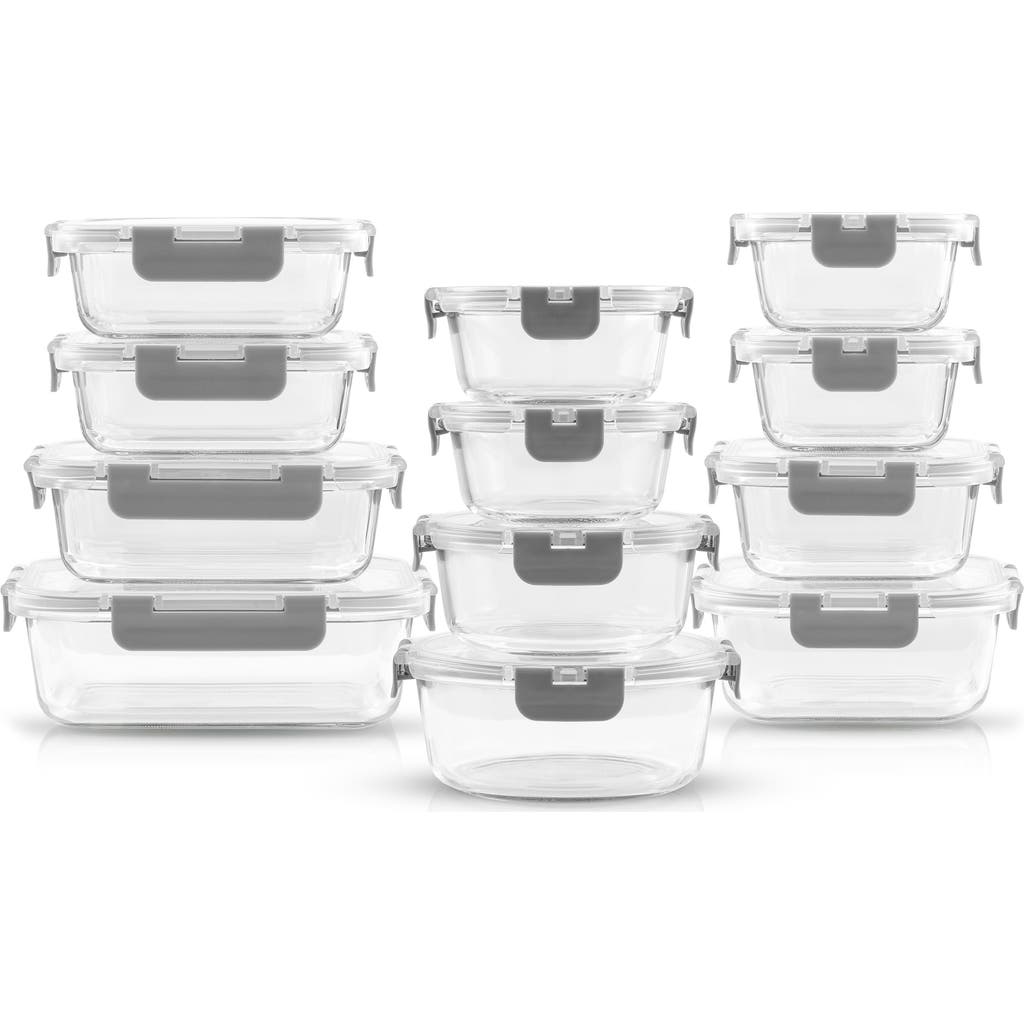 JOYJOLT JOYJOLT 24-PIECE GLASS FOOD STORAGE CONTAINERS WITH AIRTIGHT LIDS
