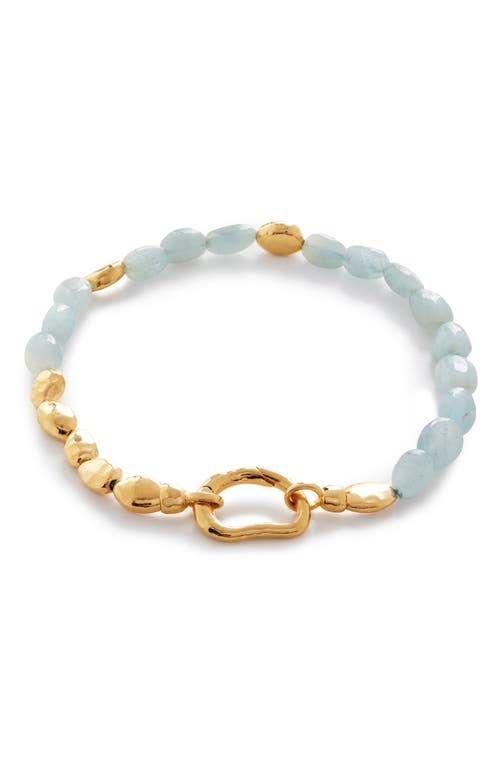 Monica Vinader Keshi Pearl Bracelet 18K Gold Vermeil/aquamarine at Nordstrom,