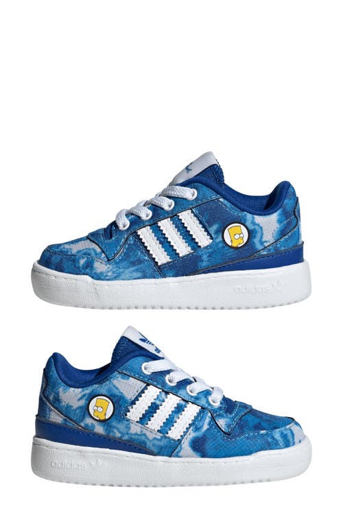 Adidas Originals Adidas X The Simpsons Forum Low Sneaker In Royal Blue/ White/ Royal Blue