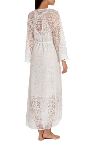 In Bloom By Jonquil Flying Voile Lace Long Wrap Robe Hautelook