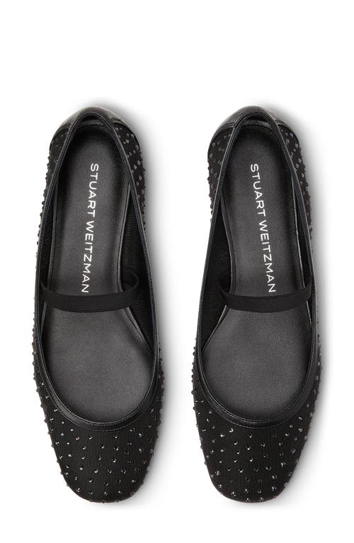 Shop Stuart Weitzman Arabella Mary Jane Ballet Flat In Black