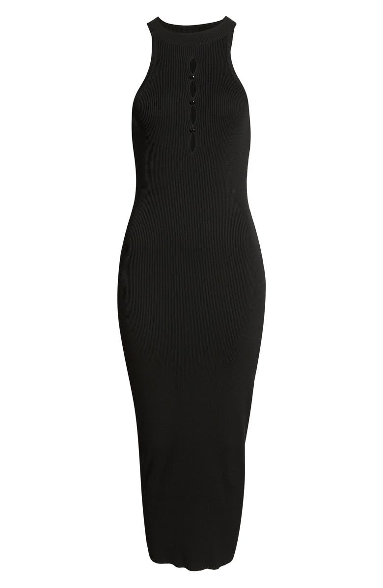 Topshop Ribbed Cutout Detail Body-Con Dress, Main, color,