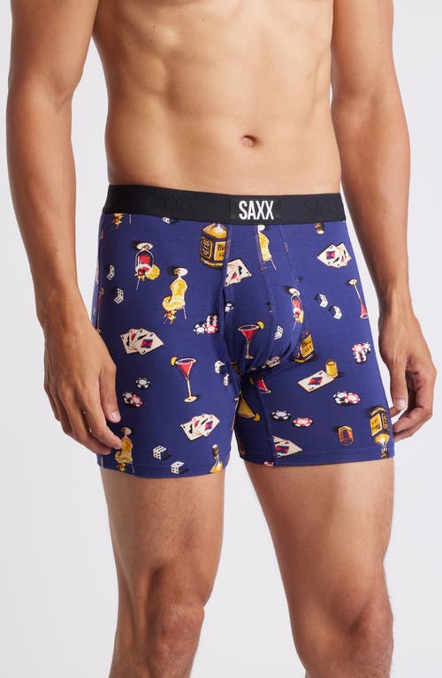 SAXX Ultra Super Soft Relaxed Fit Boxer Briefs in Vice Squad- Astro Blue 