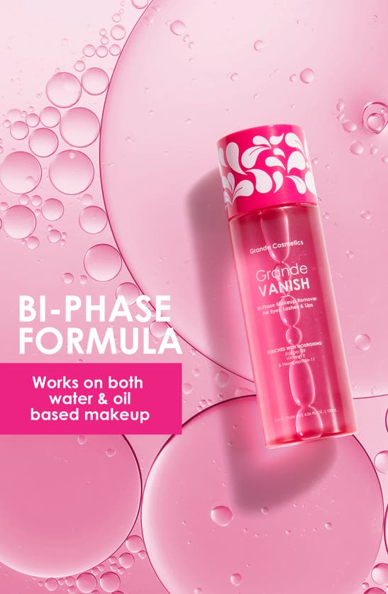 Grande Cosmetics Grandevanish Bi-phase Makeup Remover For Eyes, Lashes & Lips In Clear