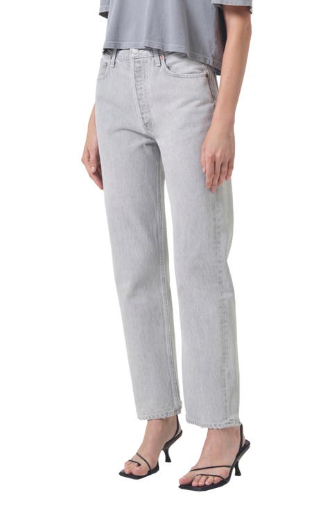 Stretchable Straight Cut Office Pants - Grey - TOPGIRL