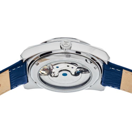 Shop Heritor Automatic Daxton Skeleton Watch In Blue