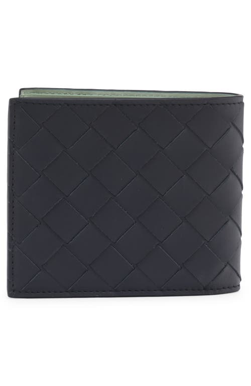 Shop Bottega Veneta Intrecciato Calfskin Leather Bifold Wallet In 4171 Space/new Sauge