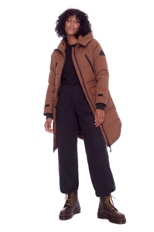 Alpine North Ukon Women's Vegan Down (recycled) Drawstring Parka In Maple