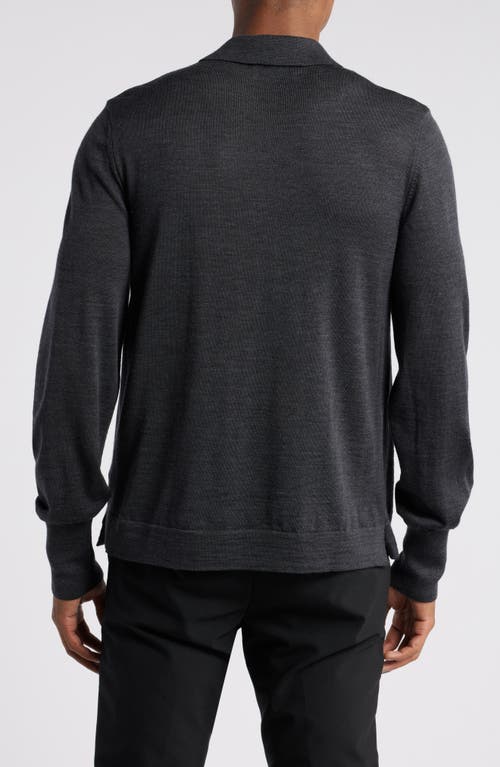 OFFICINE GENERALE OFFICINE GÉNÉRALE BRUTUS LONG SLEEVE MERINO WOOL POLO SWEATER 