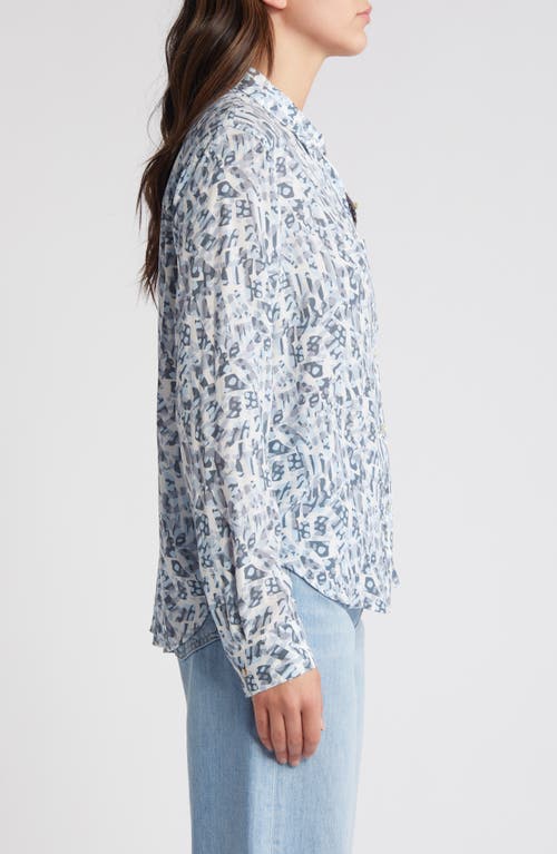 Shop Rails Josephine Abstract Print Button-up Shirt In Blue Abstract