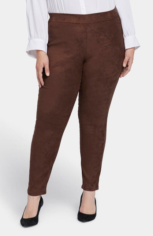 Nydj Suede Leggings In Dark Chocolate