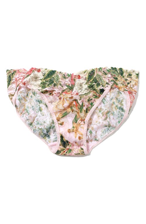 Hanky Panky Printed Signature Lace V-kini Underwear In French Garden