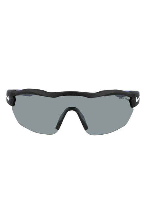 Nike Show X3 Elite 61mm Wraparound Sunglasses in Black /Silver at Nordstrom