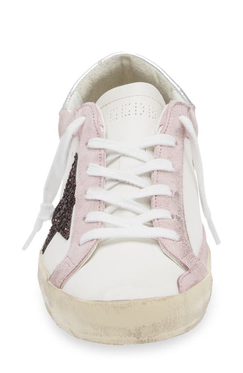 Shop Golden Goose Super-star Low Top Sneaker In White/pink