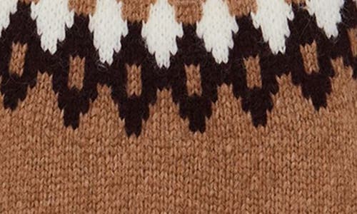 Shop Veronica Beard Anne Fair Isle Sweater In Russet Multi