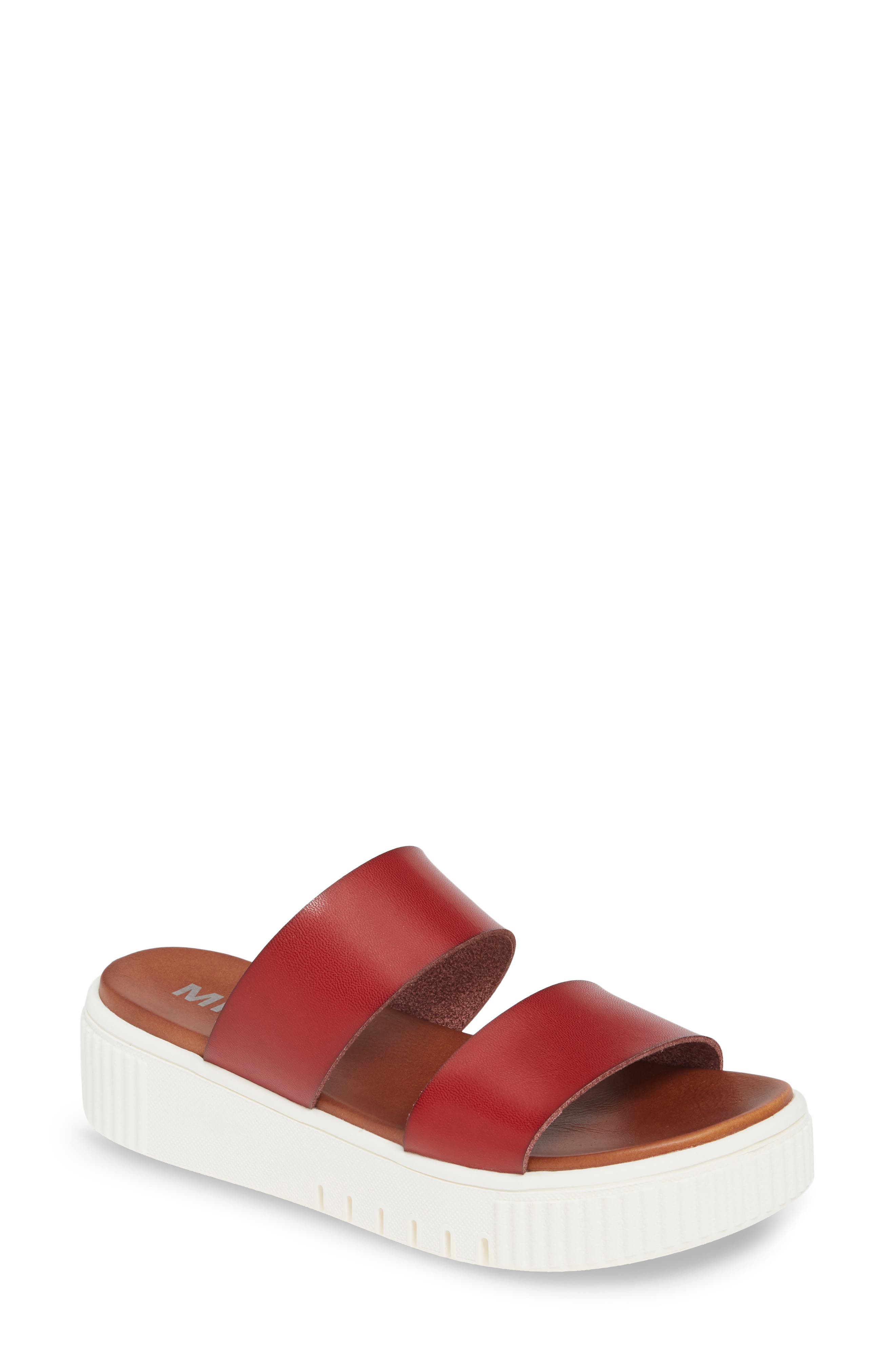 Mia Lexi Platform Slide Sandal, Red