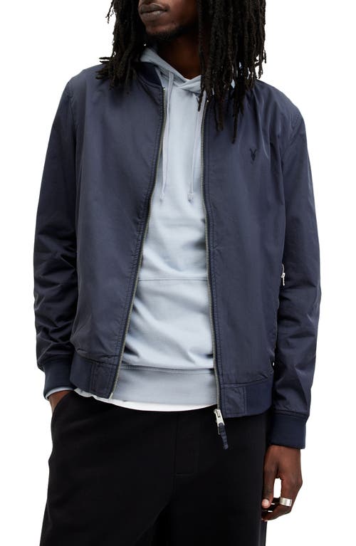 Shop Allsaints Bassett Bomber Jacket In Jackson Blue