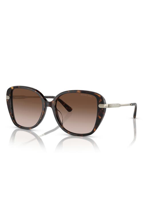 Shop Michael Kors 54mm Gradient Square Sunglasses In Dk Tort