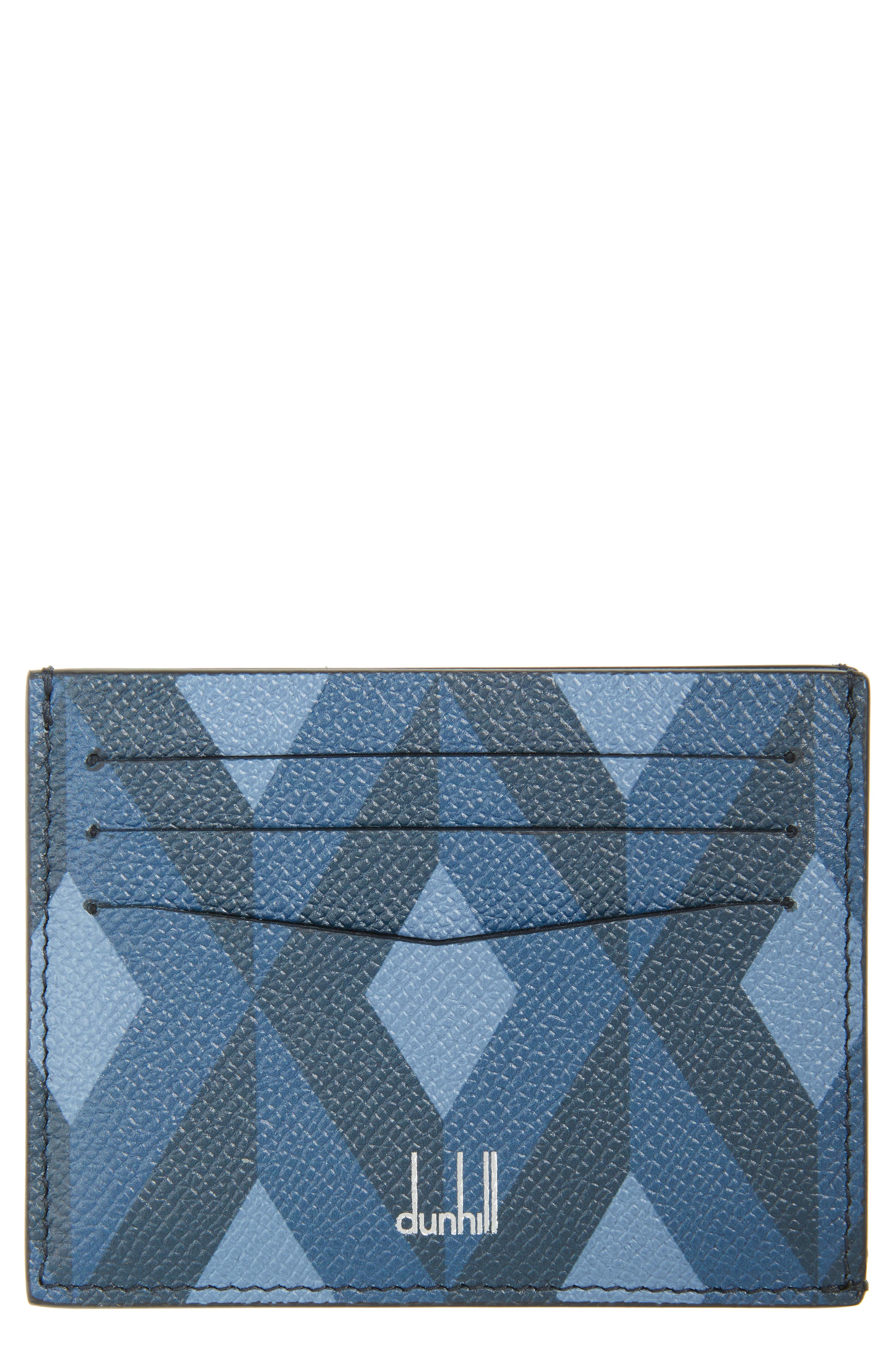 Dunnhill Cadogan Leather Card Case - Blue