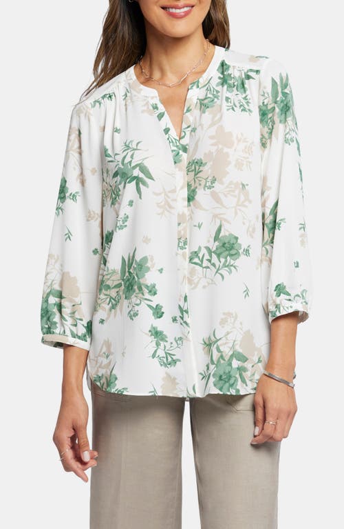 Shop Nydj Pintuck Blouse In Alicia Glen