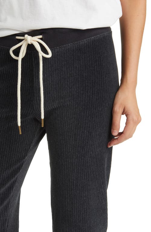 The Great Cotton Blend Corduroy Crop Joggers In Slate