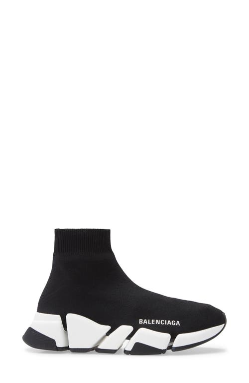 Shop Balenciaga Speed 2.0 Lt Sock Sneaker In Black/white/black