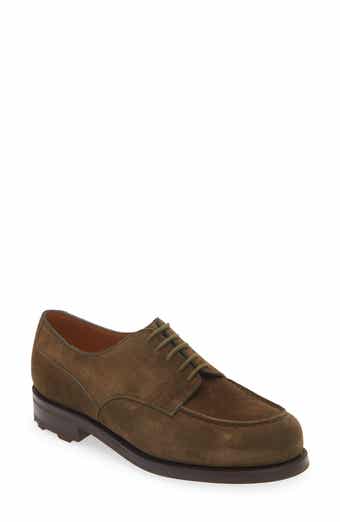 J.M.WESTON 5 EYELET OXFORD BROWN SUEDE - tracemed.com.br