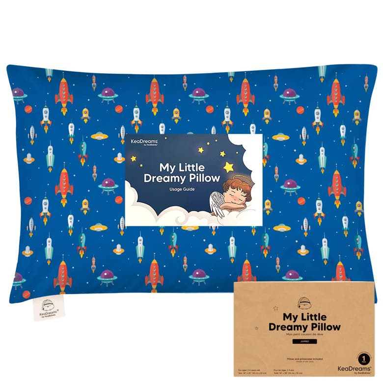 Shop Keababies Jumbo Toddler Pillow With Pillowcase In Space Race