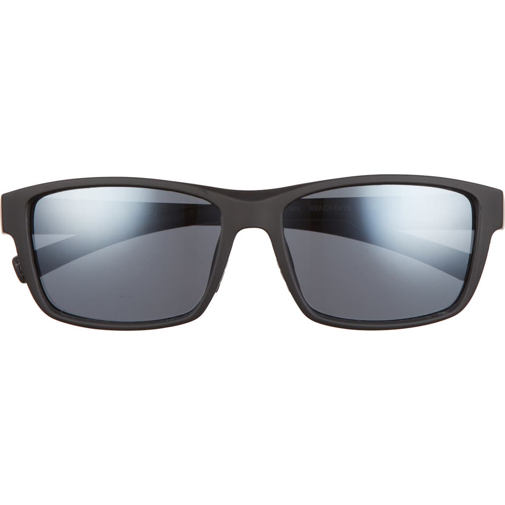 Hurley Beach Days 58mm Polarized Rectangular Sunglasses In Black