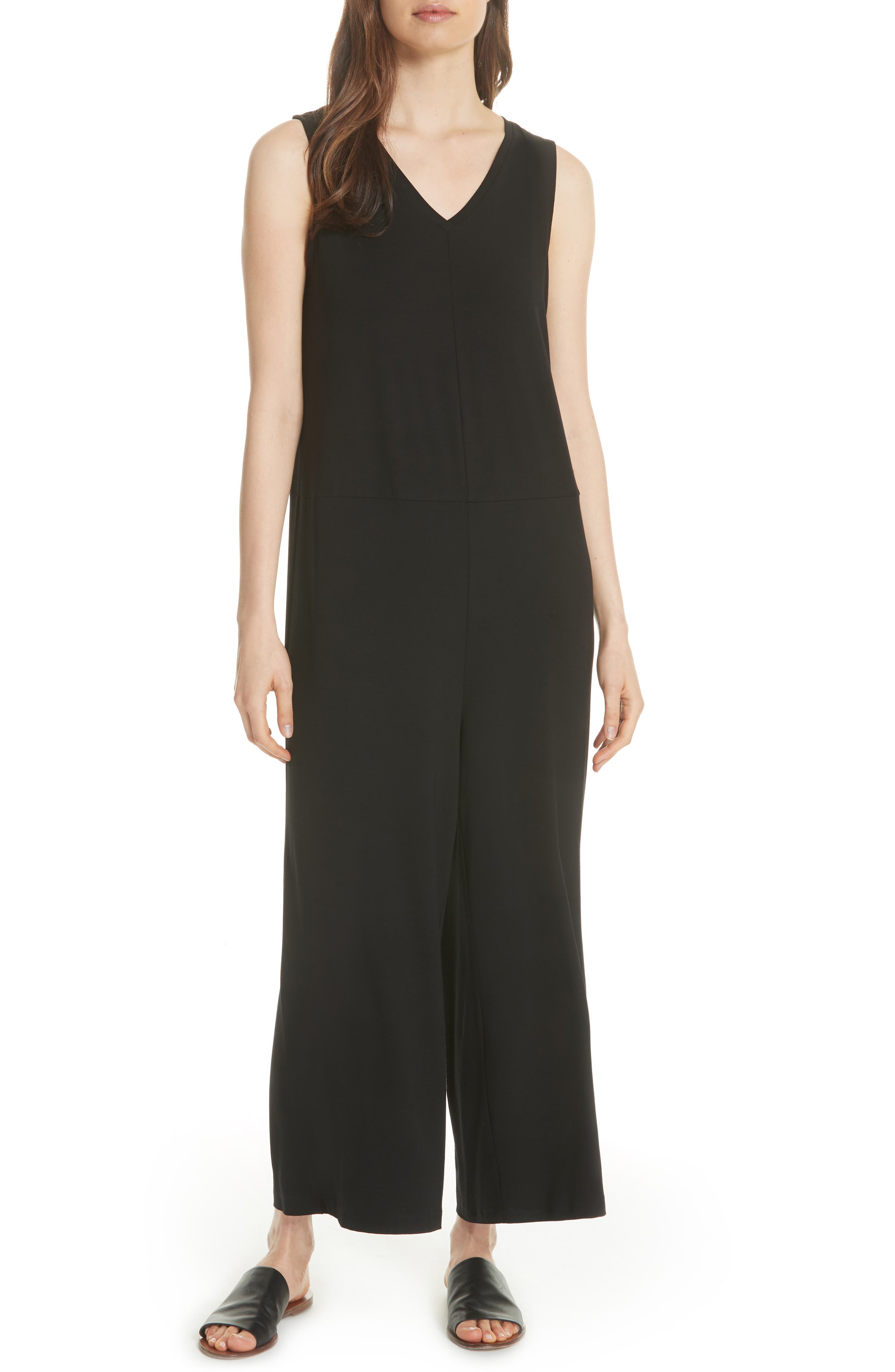 eileen fisher v neck jumpsuit
