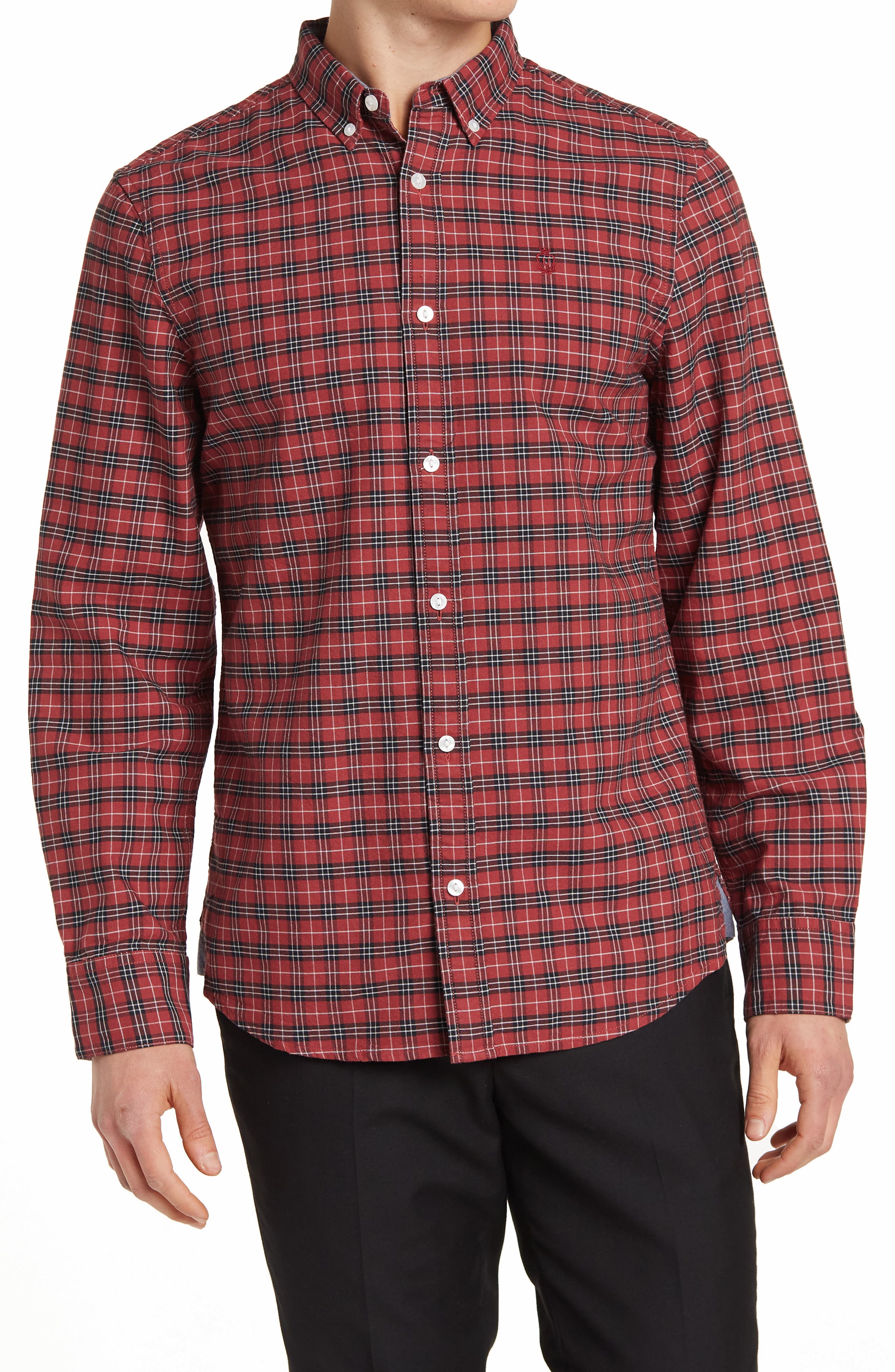 Union Long Sleeve Oxford Trim Fit Shirt 