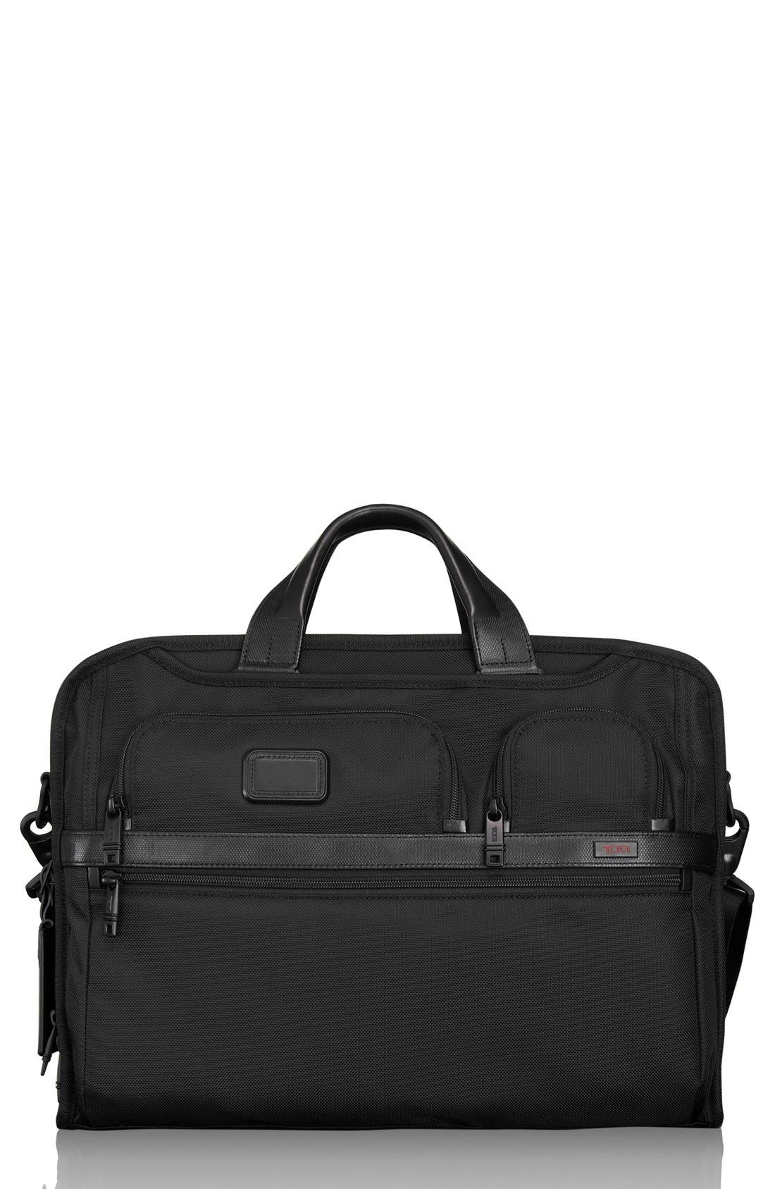 alpha 2 laptop briefcase with tumi id lock pocket